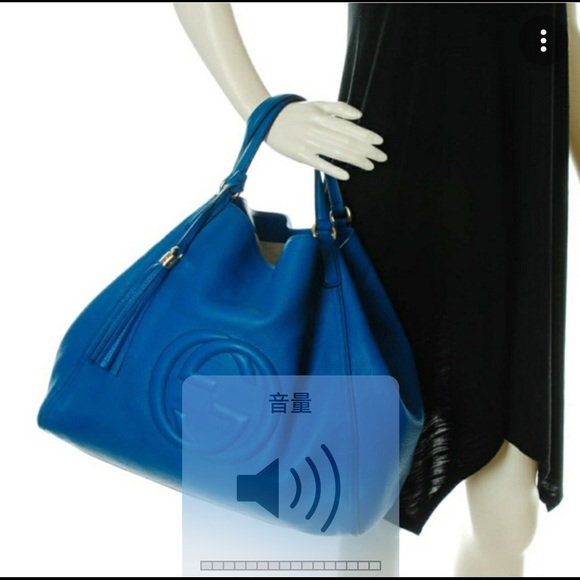 Gucci Turquoise Pebbled Leather Medium Soho Hobo - Picture 11 of 11